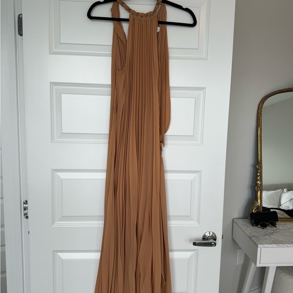 Zimmermann Pleated Midi Dress with Chain Belt - Picture 3 of 4